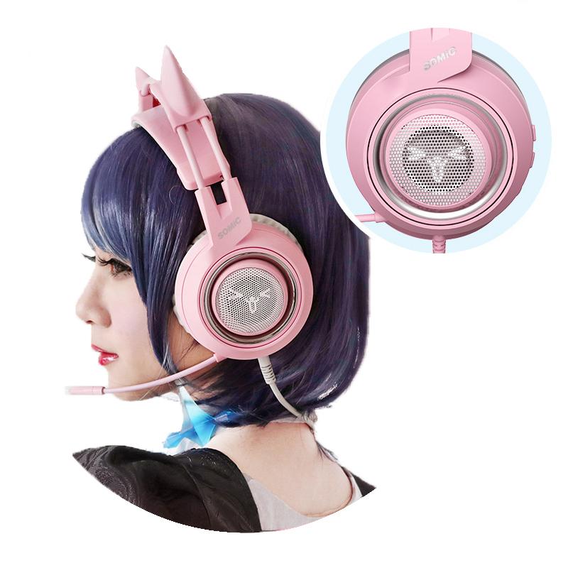 hot sale bling headphones pink